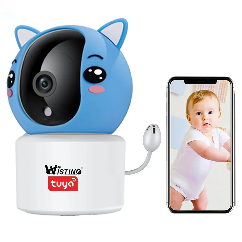 Tuya 3MP Smart Wifi Baby Monitor Cctv Camera Cry Temperature Detection Alarming Surveillance Wifi Cctv Tuya Camera