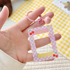 Cornice <span class=keywords><strong>Portafoto</strong></span> in Plastica Fai-da-Te, Portachiavi Personalizzabile in Acrilico Trasparente a Forma di Cubetto di Ghiaccio - Product Image 3