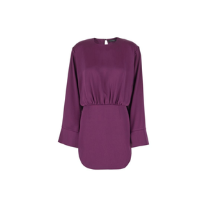 Mini vestido de poliéster púrpura Actualee de diseñador de alta calidad con cierre de cremallera oculto en la espalda - Product Image 1