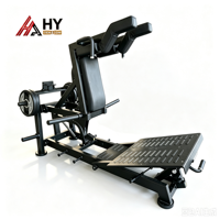 Machine à Squat Hack et V-Squat Professionnelle Réglable à Charge de Plaques en Acier avec Levier de Sécurité pour l'Entraînement des Muscles de la Poitrine et du Bas du Corps