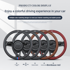 ที่หุ้มพวงมาลัยรถยนต์สำหรับ <span class=keywords><strong>VW</strong></span> สำหรับ BMW สำหรับ Honda สำหรับ Toyota สำหรับ Cadillac สำหรับ Mercedes-Benz สำหรับมือจับหนัง Audi - Product Image 1