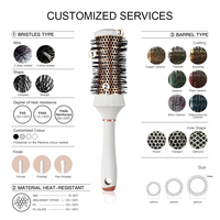 Ensemble de brosses à cheveux rondes résistantes à la chaleur Kit de séchage professionnel pour salon de coiffure ensembles de cadeaux de beauté pour femmes