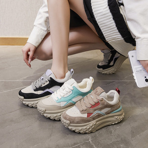 Nouvelles chaussures de sport à semelle épaisse pour femmes, style printemps-automne, bout rond, lacets, chaussures de sport décontractées pour femmes - Product Image 3