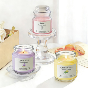 Venta al por Mayor de Velas Aromáticas de Cera de Soya Hechas a Mano en Frascos de Vidrio con Aroma a Osmanthus, Rosa y Lavanda, Velas Perfumadas <span class=keywords><strong>Yankee</strong></span> <span class=keywords><strong>Candle</strong></span> para el Día de la Madre y <span class=keywords><strong>Navidad</strong></span> - Product Image 2