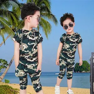 مجموعة ملابس الأطفال ذات الأكمام القصيرة من الصين للأولاد الصغار