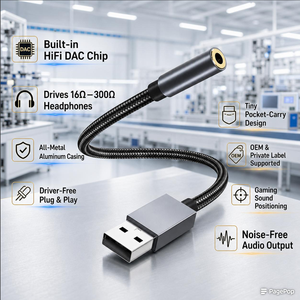Amplificador de Auriculares DAC USB Portátil de Fábrica, Decodificación de Audio sin Pérdidas, Cuerpo Completamente de Aluminio, Se Acepta Personalización con MOQ Bajo - Product Image 1