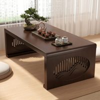 Tavolino da tè/caffè pieghevole e mobile in bambù per balcone, camera da letto, stile Zen, basso, ecologico, per tatami