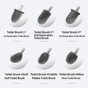 Brosse de toilette souple en PP, ensemble combiné, usage domestique, nettoyage multifonctionnel sans angles morts, conception brevetée personnalisée - Product Image 2