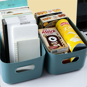 Desktop Plastic Storage Box Rectangular Space Saving Organizer For Bedroom Office Sundries Cosmetic Kitchen Snack <b>Shelf</b> - Product Image 2