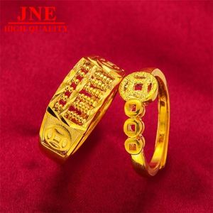Nouvelle bague <span class=keywords><strong>pour</strong></span> <span class=keywords><strong>homme</strong></span> plaquée or, motif abaque porte-bonheur, imitation or vietnamien, bijoux de mode <span class=keywords><strong>pour</strong></span> <span class=keywords><strong>homme</strong></span> - Product Image 1