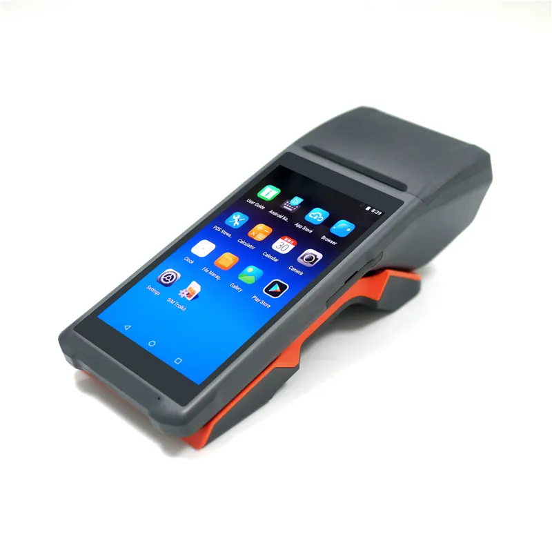 Q7Q8 Google play software Compatible Handheld Android Terminal POS with printer