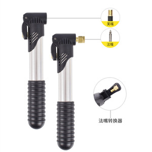 Manual Air <b>Pump</b> Stainless Steel Portable For Bicycle Basketball Soccer Ball With Nozzle <b>Adapter</b> Lightweight Push Type - Product Image 4