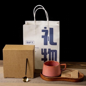 <span class=keywords><strong>Tasse</strong></span> à café au lait en <span class=keywords><strong>porcelaine</strong></span> écologique de style japonais rétro 320 ml <span class=keywords><strong>Grande</strong></span> <span class=keywords><strong>tasse</strong></span> à thé bombée Plateau en bois pour la maison Café Goûter - Product Image 4