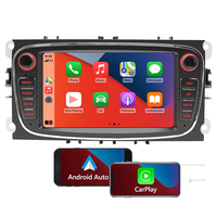Lecteur DVD de voiture Bluetooth avec écran HD 7 pouces, 4 cœurs, CarPlay sans fil, Android Auto, radio FM, Ford Focus