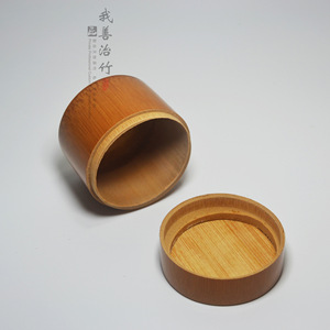 <b>Bamboo</b> Tea Caddy Small Portable Travel Storage <b>Container</b> With <b>Bamboo</b> Lid For Tea Preservation Chongqing Made - Product Image 4