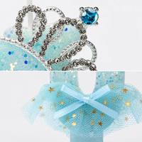 Juego de Velas de Cumpleaños Premium, Elegantes Velas en Espiral con Corona Azul, Tul, Estrellas y Brillo para Decoración de Pasteles de Cumpleaños