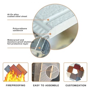 Materiali Edili in Metallo, <span class=keywords><strong>Pannelli</strong></span> Isolanti Effetto <span class=keywords><strong>Legno</strong></span>, <span class=keywords><strong>Pannelli</strong></span> Sandwich in Poliuretano, Pannello Sandwich PU - Product Image 5