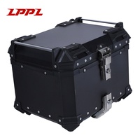 Service OEM, boîte de rangement supérieure pour moto en aluminium noir de 35 L, résistante aux chocs, protection contre les intempéries, pour moto de rue