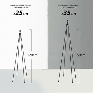 Soporte Metálico para Plantas con Tratamiento Térmico y Recubrimiento de PVC Galvanizado, Fácil de Montar, <span class=keywords><strong>Enrejado</strong></span> de Jardín Tipo Obelisco para Tomates Trepadores - Product Image 4