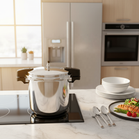 Ensemble de cuisinière à gaz en aluminium anti-explosion haute pression non électrique, écologique, avec conteneur de rangement de cuisine, prix raisonnable