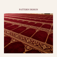 Tapis de prière en batik tropical à motifs de feuilles pour mosquée, sur mesure, en laine de 6 mm à 15 mm, pour le projet de Masjid en Malaisie