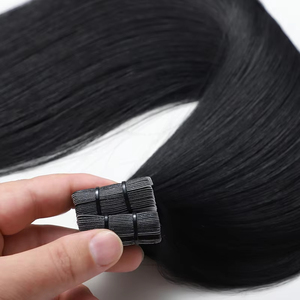 Extensions de <span class=keywords><strong>cheveux</strong></span> à bandes adhésives noires de 16 à 28 pouces, extensions de <span class=keywords><strong>cheveux</strong></span> à bandes adhésives lisses, extensions de <span class=keywords><strong>cheveux</strong></span> européennes 100% Remy à bandes adhésives, <span class=keywords><strong>cheveux</strong></span> humains - Product Image 2