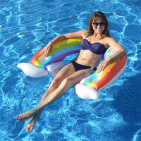 Flotteurs arc-en-ciel en forme de U pour enfants et adultes flotteurs de piscine radeau gonflable jouets de piscine flotteur salon de piscine extérieure