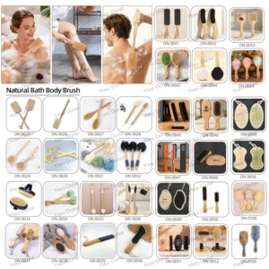 En stock Brosse <span class=keywords><strong>de</strong></span> <span class=keywords><strong>bain</strong></span> ovale en bois et sisal à poils naturels pour le dos et la douche - Product Image 6