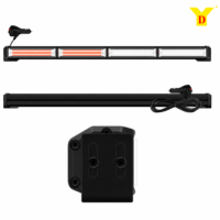 Lampu LED Bar YD COB 7 Warna 16 Pola Strobo 12V Aluminium Alloy untuk Mobil Truk Lampu Peringatan Darurat