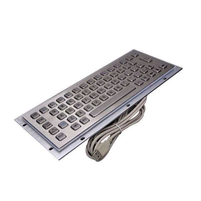 stainless steel industrial metal usb keypad waterproof IP65 wired computer keyboard for windows ce