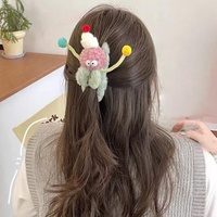 Pince à cheveux en peluche amusante et mignonne pour femmes, nouvelle arrivée, grande pince requin, pince à cheveux créative et amusante en forme de poupée moche pour l'arrière de la tête