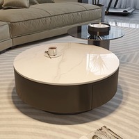 Table basse ronde en pierre de roche moderne, simple et créative, pour la maison, l'appartement, l'hôtel, combinaison