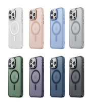 Coques de Téléphone Portables Leyi Transparentes Mates pour iPhone 16 avec Chargement Magnétique Sans Fil, Coque Anti-Choc pour iPhone 16 15 Pro Max