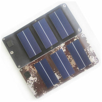 Panneau solaire flexible USB 3W pour chargeur de téléphones mobiles, personnalisé