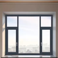 Fenêtre à battant horizontale en acier inoxydable avec cadre en alliage d'aluminium insonorisé de style moderne, fabriquée sur mesure en Chine