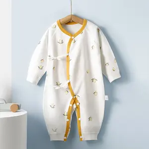 Bestseller Baby anzüge Kleidung Baby Krabbel kleidung vier Jahreszeiten 100% Baumwolle Langarm Sommer Baby Stram pler