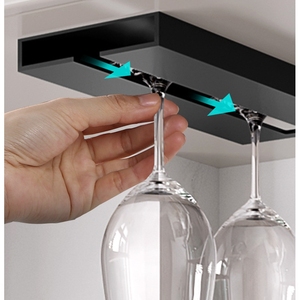 Pas de perceuse support d'armoire de <span class=keywords><strong>cuisine</strong></span> multi-fonction suspendu verres à pied tasse organisateur <span class=keywords><strong>étagère</strong></span> <span class=keywords><strong>verre</strong></span> à vin support <span class=keywords><strong>pour</strong></span> la maison Bar Restaurant - Product Image 4