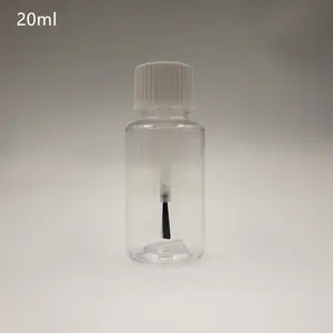 20 мл прозрачная пластиковая бутылка для домашних животных с кисточкой и крышкой