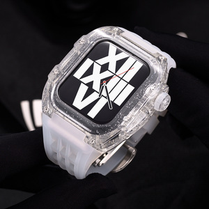 Correa de Goma CHARM para Reloj, Diseño Degradado Arcoíris, Correa y Caja de una Sola Pieza de 44/45 mm, Éxito de Ventas Transfronterizo, Venta Directa de Fábrica - Product Image 4