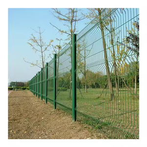 Clôture en <span class=keywords><strong>grillage</strong></span> <span class=keywords><strong>soudé</strong></span> 3D incurvé de 1,8 m de <span class=keywords><strong>hauteur</strong></span> pour extérieur, <span class=keywords><strong>panneau</strong></span> de clôture 3D en métal recouvert de PVC pour clôture de jardin - Product Image 2