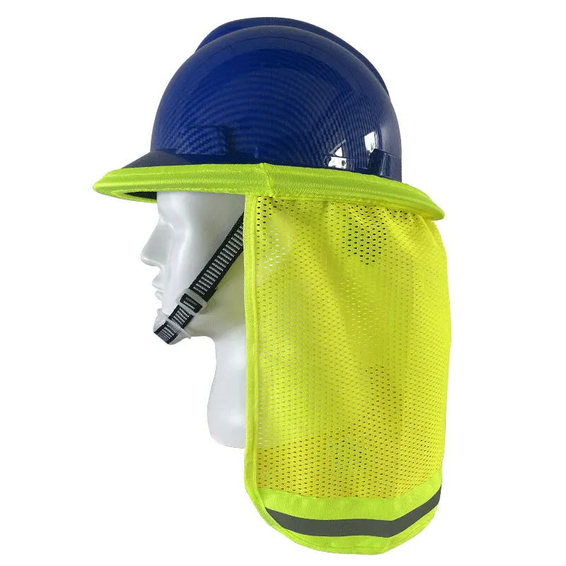 Parasole a luce traspirante ad alta riflessione per casco di sicurezza a metà e tesa completa protezione del collo e della testa dal raggio di sole