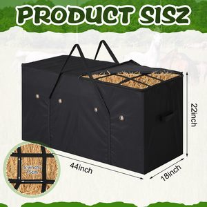 ถุงเก็บหญ้าแห้งไนลอนสำหรับขี่ม้าความจุขนาดใหญ่กระเป๋าตาข่ายแขวนกลางแจ้งสำหรับเก็บวัสดุหญ้าแห้ง - Product Image 2