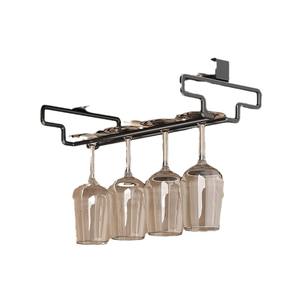 Support à verres à vin en acier de style simple, capacité de 5 à 9 verres, support suspendu pour rangement dans un placard - Product Image 1