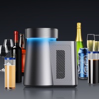 Refroidisseur de vin intelligent rapide avec affichage numérique électrique, tasse froide de bureau pour la maison, tasse de refroidissement pour cola et bière, refroidisseur de vin portable