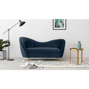 <span class=keywords><strong>Classic</strong></span> Velvet Fabric Sofa Pink Color Living Room Furniture Gold Metal Legs Sofa With Round Cushion - Product Image 4
