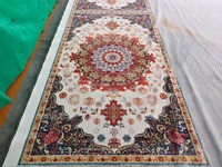 Maschinell Bedruckter Nylon-Teppich Großer Wohnzimmer-Teppich mit Blumenmuster Roter Teppich Hohe Qualität Großhandelspreis