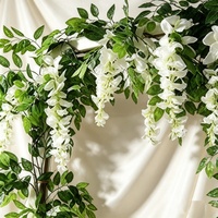 Guirlande de glycine en soie, fleur artificielle, vigne décorative suspendue pour la décoration murale, la maison, les mariages, le jardin et les arches