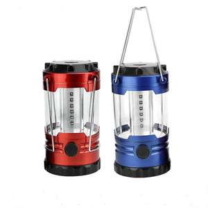 Lanterne de camping portable 12 LED, batterie rechargeable, interrupteur rotatif, lumière d'urgence extérieure rouge et bleue pour le camping - Product Image 1