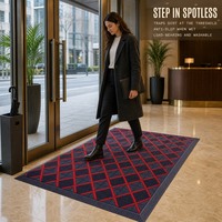 Dalles de tapis d'entrée modulaires emboîtables, sur mesure, robustes, anti-poussière, pour magasins de détail