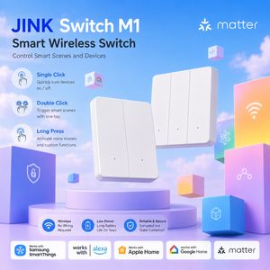 สวิตช์อัจฉริยะไร้สาย JINK Switch M1 รองรับ Matter Thread ปุ่มควบคุม 3 ปุ่ม สำหรับ Apple <span class=keywords><strong>Home</strong></span>, Google <span class=keywords><strong>Alexa</strong></span> และ SmartThings - Product Image 2